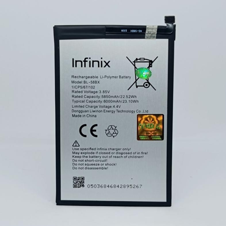 BATERAI BATRE INFINIX HOT 12 PLAY X6816 ORIGINAL 6000MAH