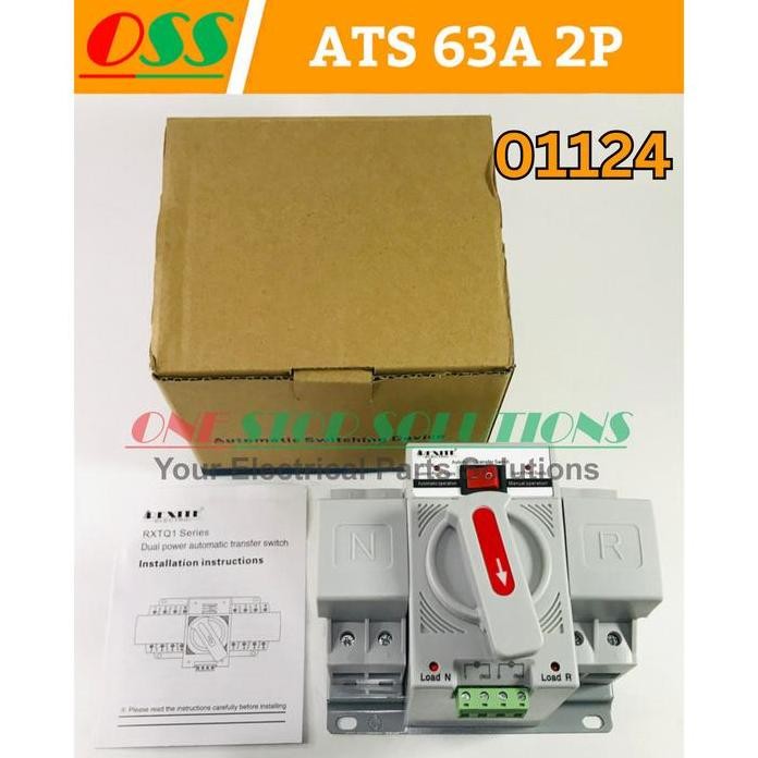 

Terlaris Ats Auto Transfer Switch Ats 63A 2P 2 Pole Untuk Otomatis Genset