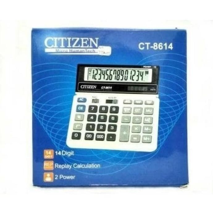 

restock CITIZEN CT 8614 Check Correct Kalkulator Cek Ulang 14 Digit LCD Besar
