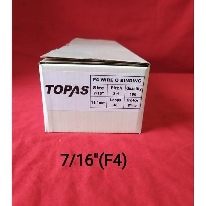

ready !!! Ring Jilid kawat TOPAS Wire 38 Rings Binding Ukuran 7/16 '' 11,1 MM-F4