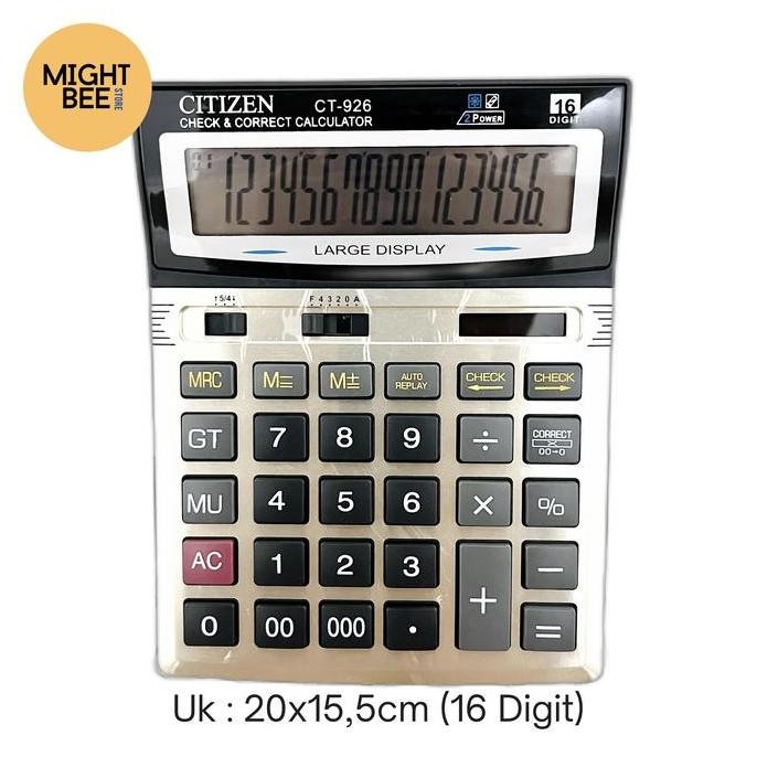

restock Kalkulator Citizen CT926 - Kalkulator Besar - Kalkulator 16 Digit
