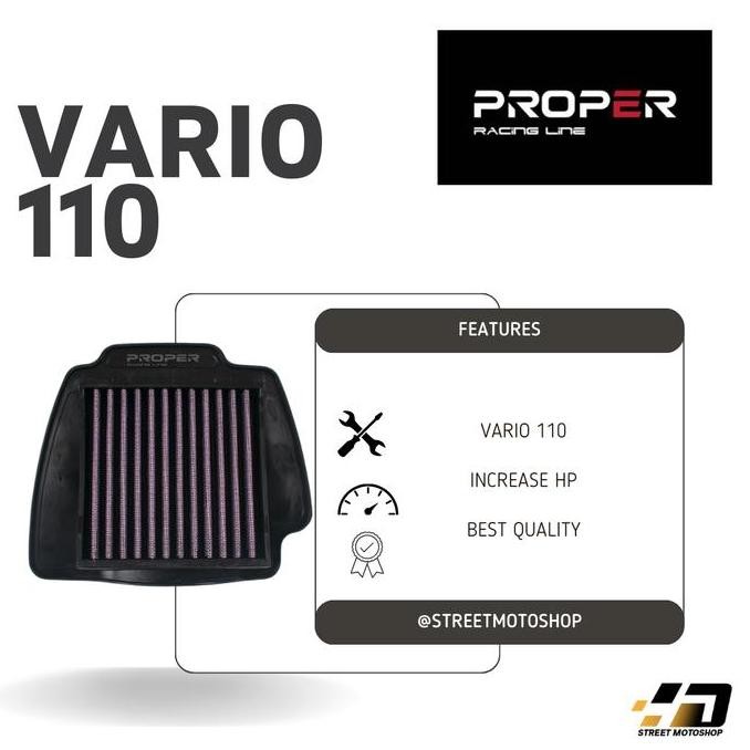 Filter Udara Proper Racing Line Honda Vario 110 Karbu