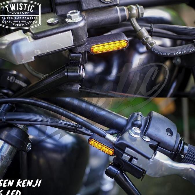 Lampu Sen Sein Belok Spion Mini Kenji 6 LED Motor Harley Triumph Benelli Patagonian Eagle 250 EVO EF