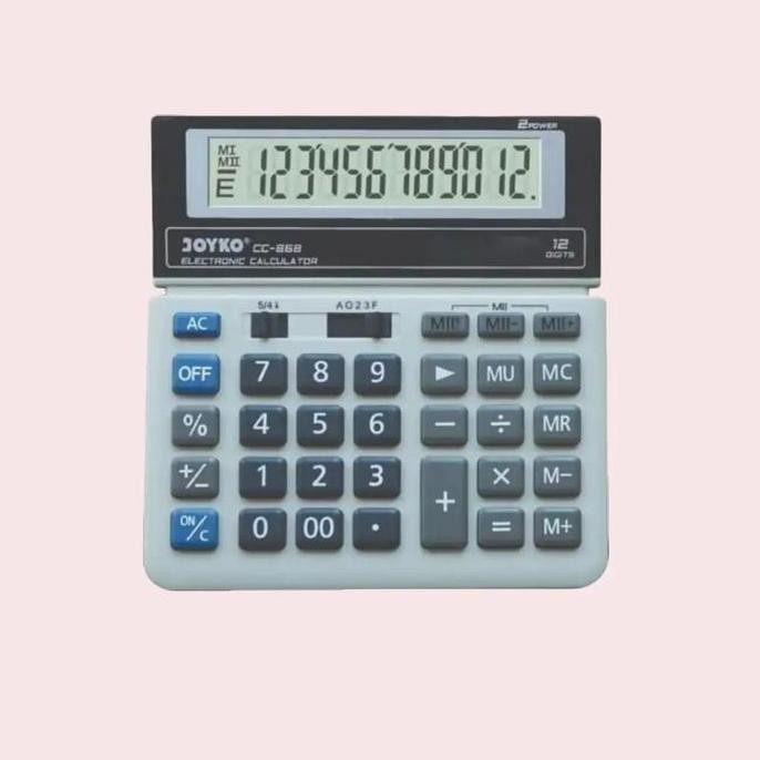 

restock Joyko Kalkulator Joyko CC-868 12 Digit Display Akurat dengan Garansi 1 Tahun dan 2 Power untuk Perhitungan Matematika