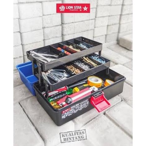 TOOL BOX JX-19 LION STAR/KOTAK PERKAKAS BERTINGKAT/BOX TAMIYA PANCING