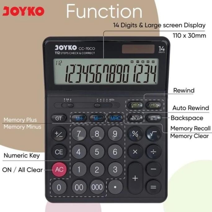 

restock Calculator / Kalkulator 14 Digit Joyko CC-70CO