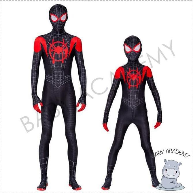 new  Kostum Spiderman Lengkap Topeng Anak Laki Laki Dewasa Premium Import