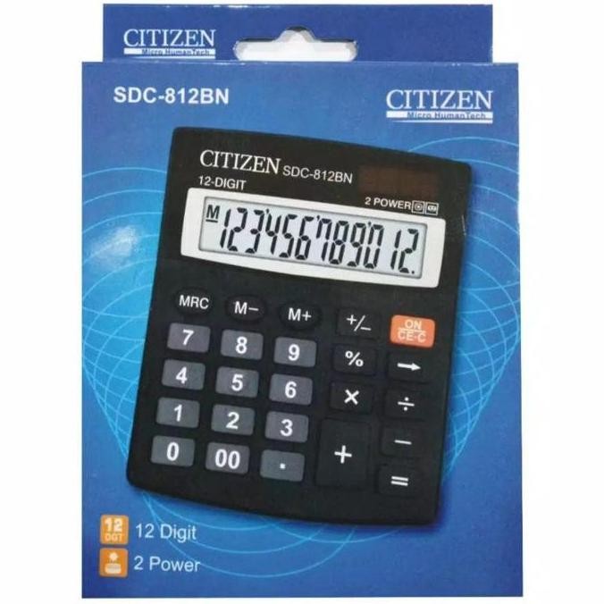 

restock Kalkulator 12 Digit Angka CITIZEN SDC 812 - Calculator Digital