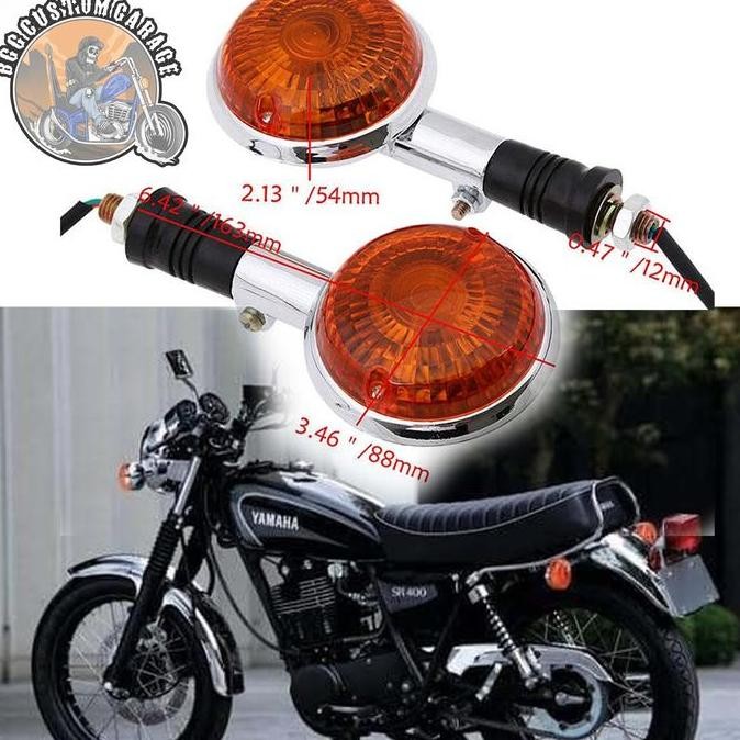 Lampu sein Klasik Sr400 Bulat Universal . Lampu sen bulat motor custom British . Tracker . W175 . CB