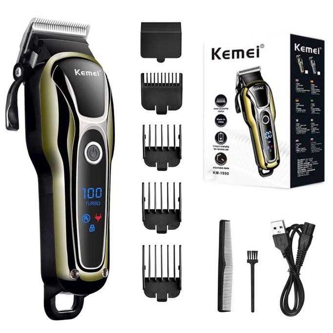Terlaris Kemei Km1990 Clipper Pangkas Rambut Atau Barber Bergaransi 100% Ori