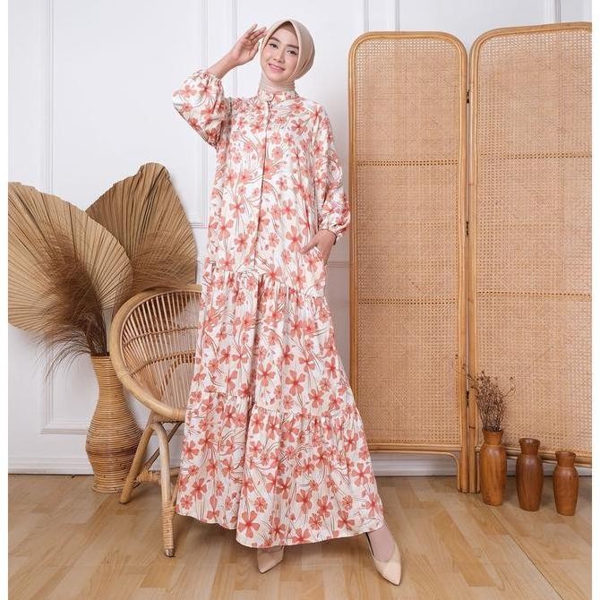Baju Gamis Lebaran Pesta Kondangan Kuliah Maxi Dress Wanita Muslim