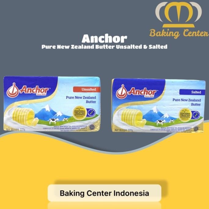 

(Expert) Anchor Pure New Zealand Butter Salted dan Unsalted - Butter Anchor Salted dan Unsalted 227gr
