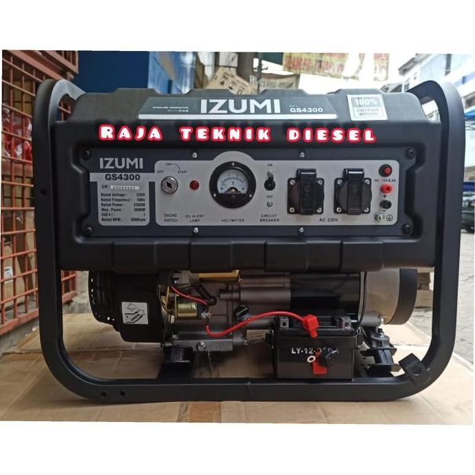 

Terlaris Generator Listrik 3600 Watt Genset Izumi Gs 4300 Gasoline 3.6Kw