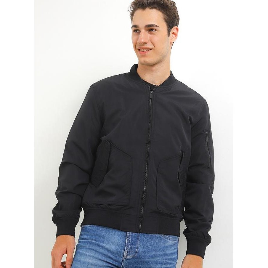 Promo Triple Jaket Bomber Parasut (Jk Prs 535 11 Blk)