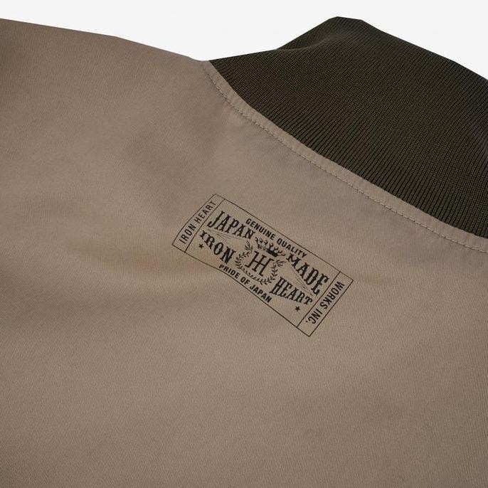 Promo Iron Heart Ihj-130-Olv "Bell & Wings" Reversible Tanker Jacket - Olive