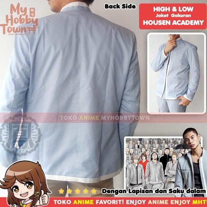 Blazer Jaket Anime Gakuran Crows Zero Worst Housen Academy Cosplay murah