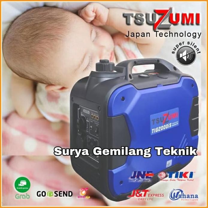 

Terlaris Genset Silent Inverter 2000Watt Tsuzumi Tig 2000Is Mesin Genset Bensin