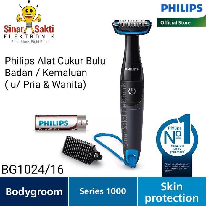 Terlaris Alat Cukur Bulu Badan Philips Shaver Kemaluan Wanita Pria Bg 1024