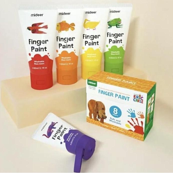 

ready Mideer Hand Finger Paint Washable Cat Tangan for Baby &Kids Anak Bayi