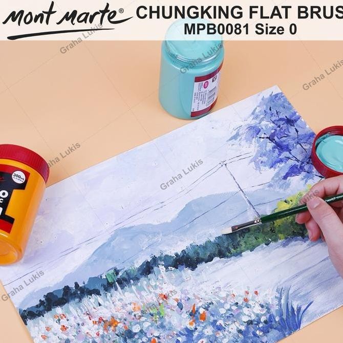 

ready MONT MARTE Chungking Flat Brush / Kuas Lukis