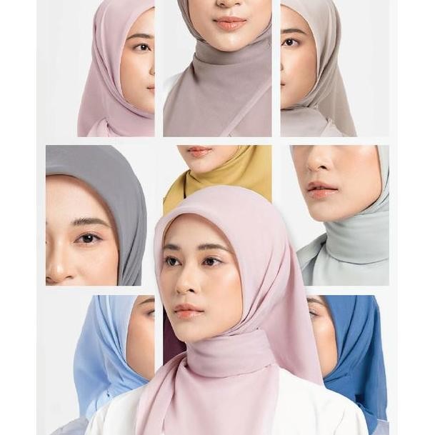 (NEW COLORS) napocut Hijab - Plain Paris Hijab Segiempat Paris Japan Premium Vol.2