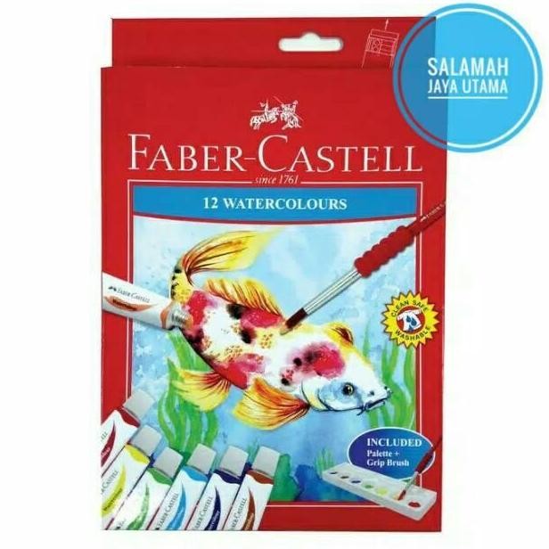 

ready Watercolours 12 Warna/Cat Air 12 Warna Faber Castell FREE Palet & Kuas