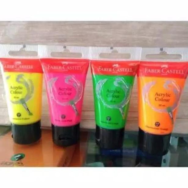 

ready FABER CASTELL ACRYLIC PAINT FLUORESCENT CAT AKRILIK NEON