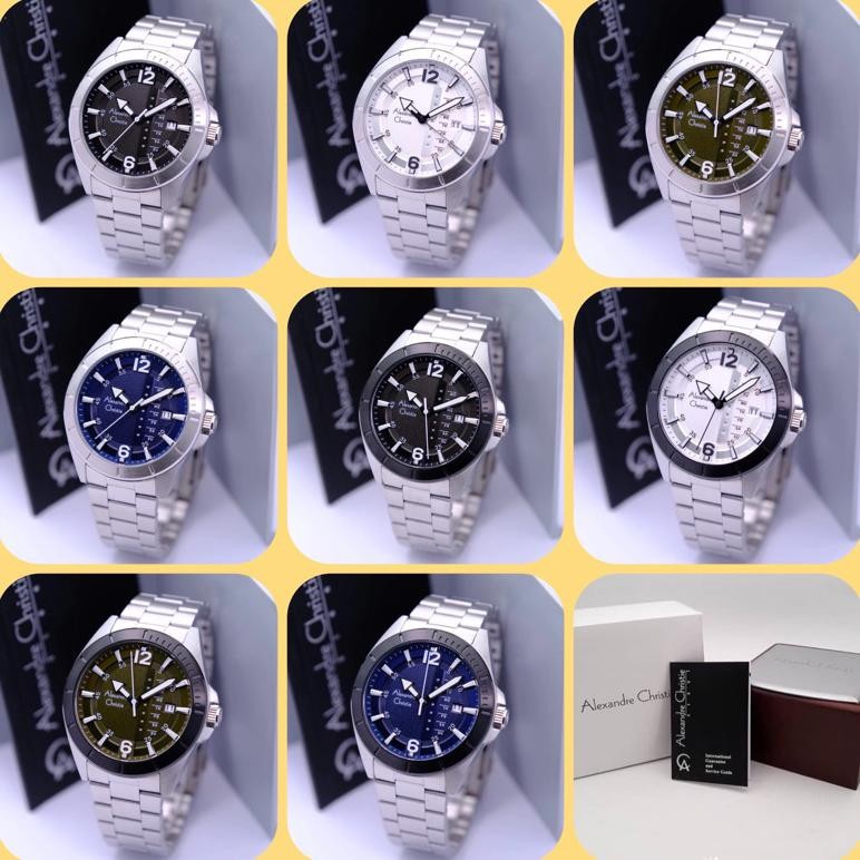 JAM TANGAN PRIA Alexandre Christie AC 6535 ME / AC 6535 / 6535 Original Stainless Steel Garansi Resm