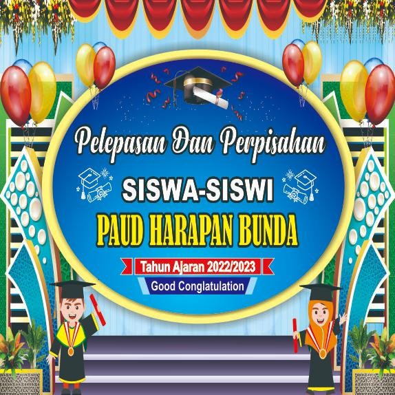 sele banner perpisahan sekolah sehari jadi/ banner wisuda sekolah / banner pelepasan siswa/banner ta