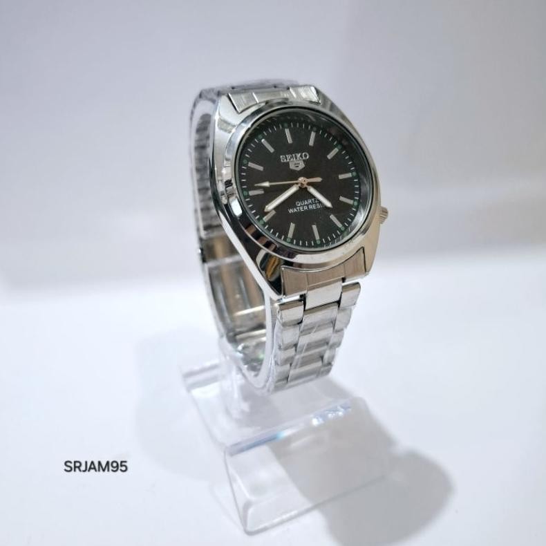 Jam Tangan Pria Seiko Analog Strap Rantai Stainless Fashion