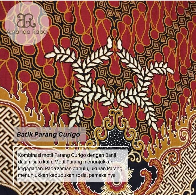 Kain Batik Meteran Potongan Motif Parang Curigo Lembut