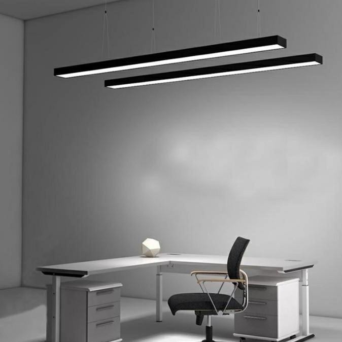 Sale Kap Lampu Gantung Kantor Tl T8 Led Balok 120Cm+Lampu Philips 18W Putih