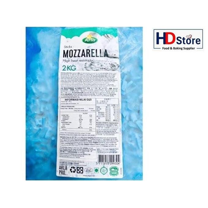 

Grosir Arla Keju Parut Mozzarella Stick Shredded Mozarella Cheese Pack - 2 Kg