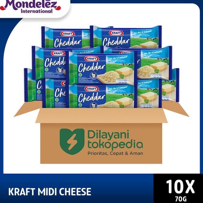 

Murah Kraft Keju Cheddar Midi 70 Gr - 10 Packs