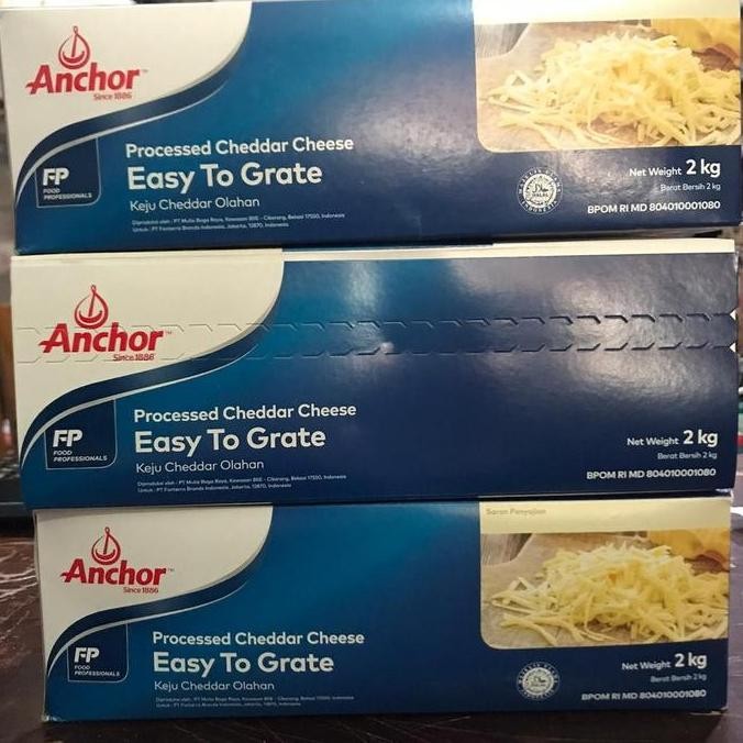 

Sale Cheddar Cheese Anchor Easy To Grate - Keju Anchor Etg 8X2Kg Gosend