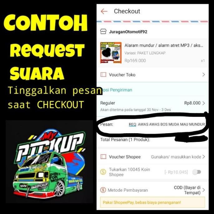 Grosir Klakson Mundur Truk Alarm Mundur Alaram Mundur Awas Aksesoris Mobil