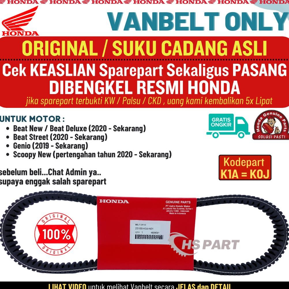 Vbelt Vanbelt Genio Original Beat Deluxe Original Beat New Scoopy New Beat Street K0J , Vanbelt Geni