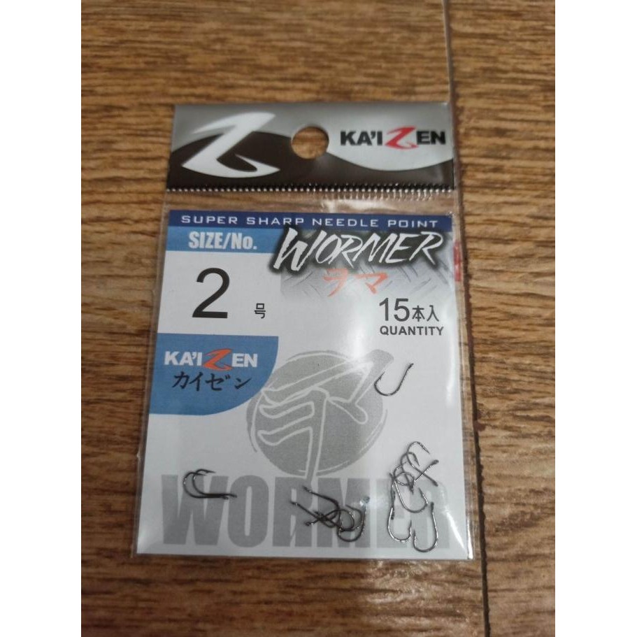 Kail Pancing Kaizen Wormer Hook Mata Kail Carbon Steel