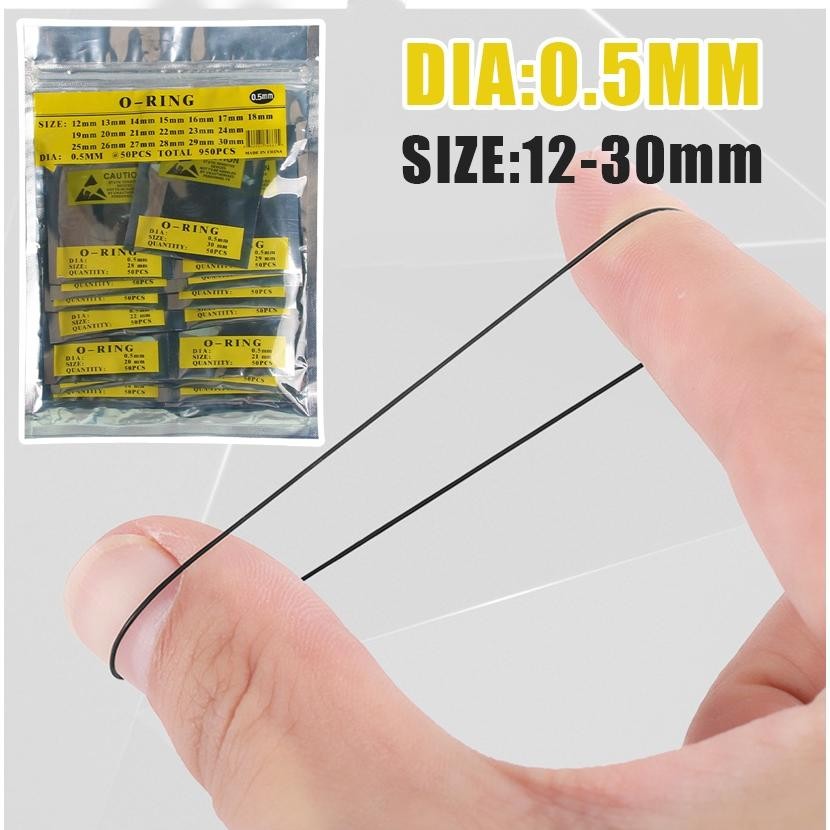 950 Pcs Karet Seal O-Ring jam Tangan Seal O Ring Seal Tutup Jam Tangan Untuk Reparasi Jam Tangan RB0