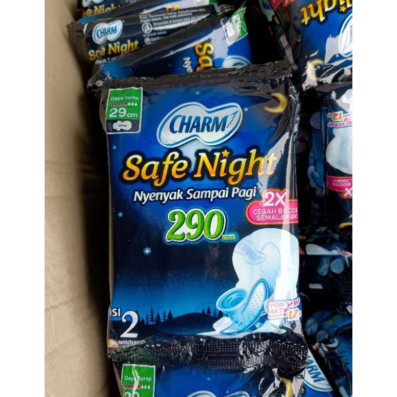 Pembalut Charm Safe Night 29 cm 1 Renceng SV9