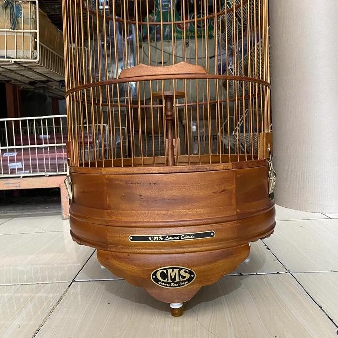 SANGKAR KANDANG BRANJANGAN CMS JATI JEPARA ASLI DIAMETER 38CM