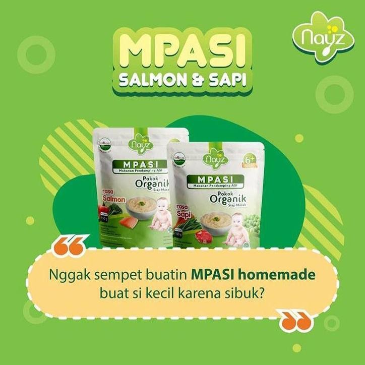 NAYZ BUBUR ORGANIK HOMEMADE 150GR / BUBUR BAYI / NAYZ / BUBUR / MPASI AST