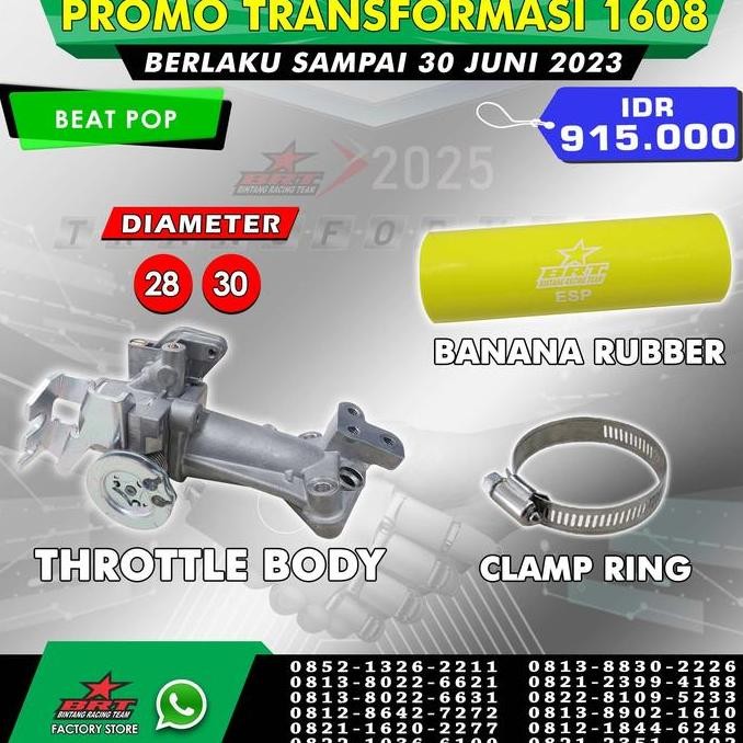 THROTTLE BODY + VELOCITY RUBBER BANANA BEAT FI / BEAT POP BRT