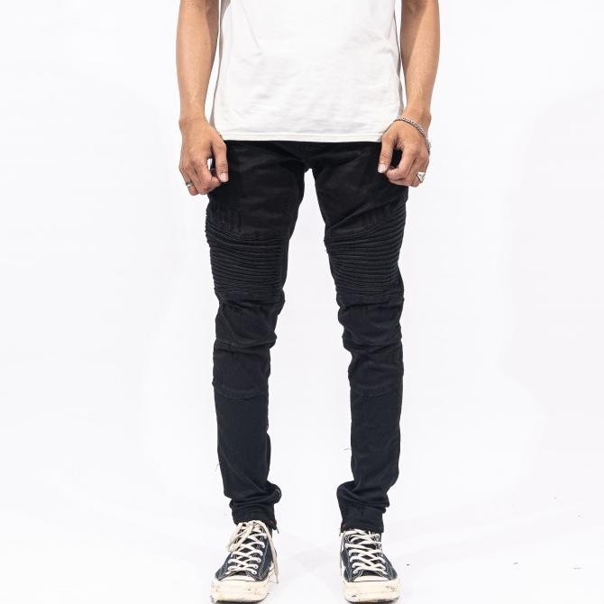 A1 biker - Smoke Black - Celana Jeans daps