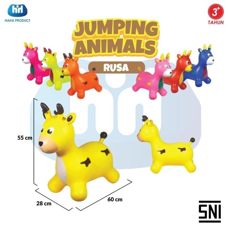 ANIMAL JUMPING MUSIK RUSA/MAINAN KUDA KUDAAN/MAINAN ANIMAL JUMPING MUSIK AST