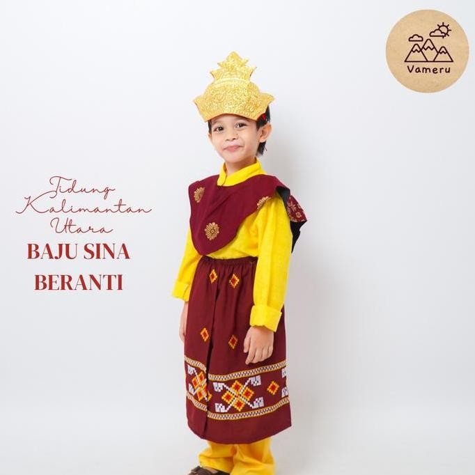 BAJU ADAT ANAK TIDUNG KALIMANTAN UTARA LAKI LAKI