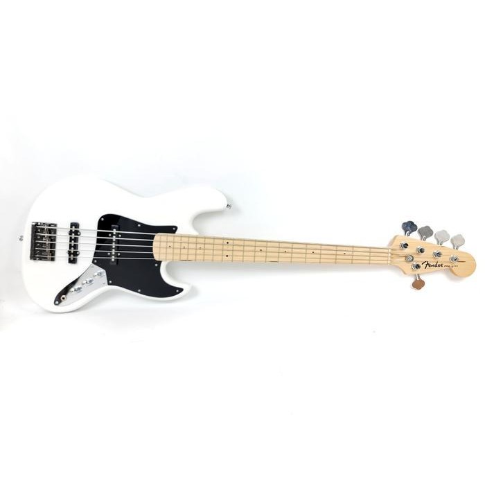 Bass Elektrik Merk Fender Model Jazz Bass Senar 5 Warna Putih Bonus Kabel Jack Listrik Murah Jakarta