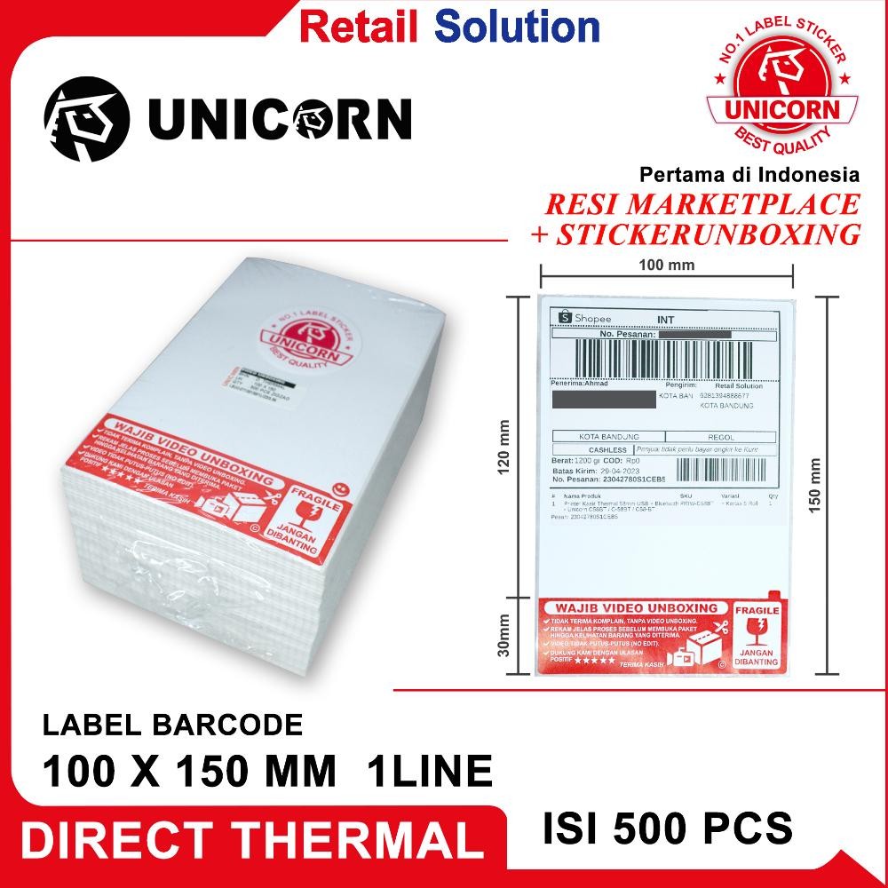 

Stiker Label Thermal AWB Resi Unboxing Fragile A6 100x150 Lipat SV9