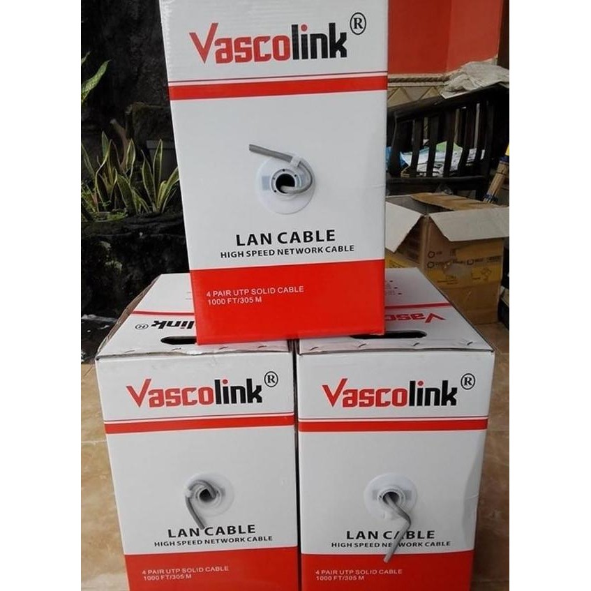 Kabel Lan Utp Vascolink Cat6 1 Box Dus Outdoor Indoor