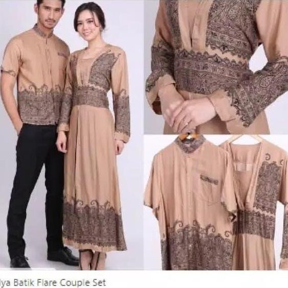 Baju batik couple baju gamis muslim syar'i ps